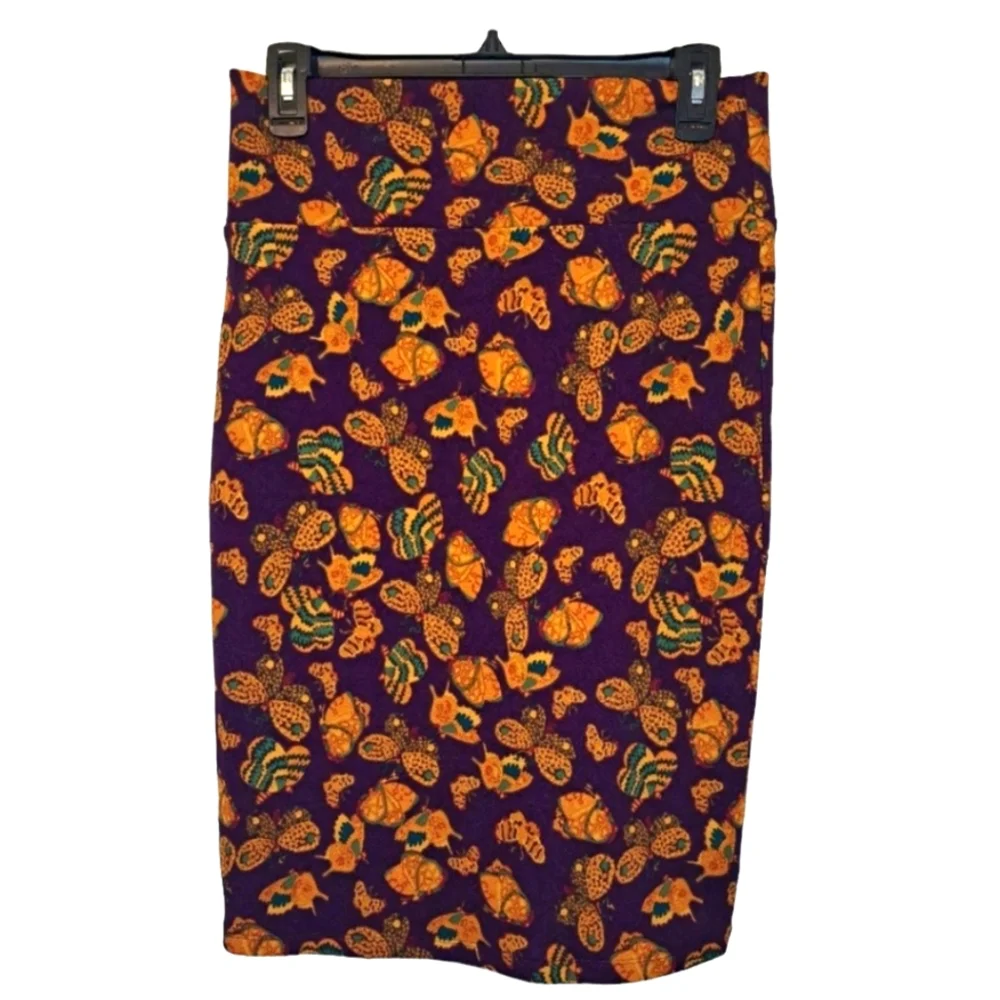 LuLaRoe Pencil Skirt Butterflies Butterfly Print Size Small